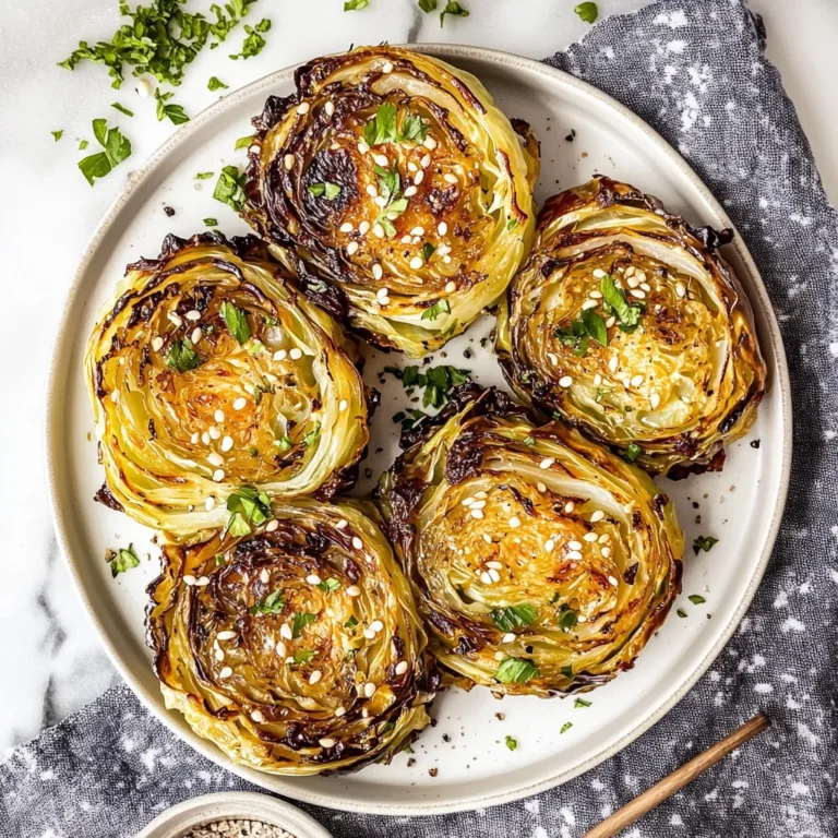Garlic Butter Roasted Cabbage Steaks: A Flavorful Delight